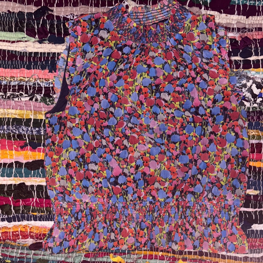 J. Crew Multicolor Floral Blouse